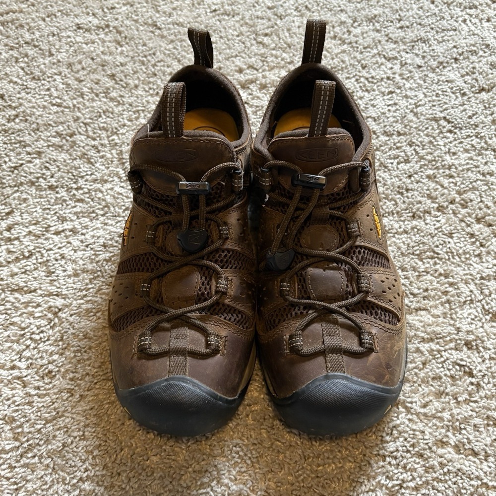 Mens KEEN Utility Atlanta Cool II Work Shoe Steel Toe Brown Size 10 EE Sandals